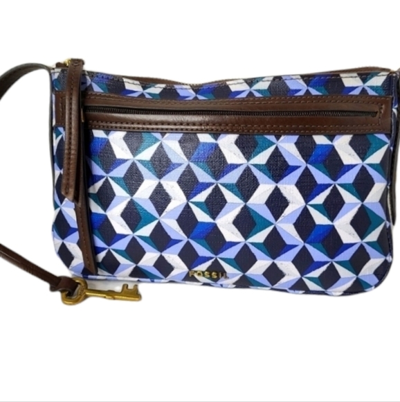 Fossil Bags Fossil Geometric Print Crossbody Bag Poshmark